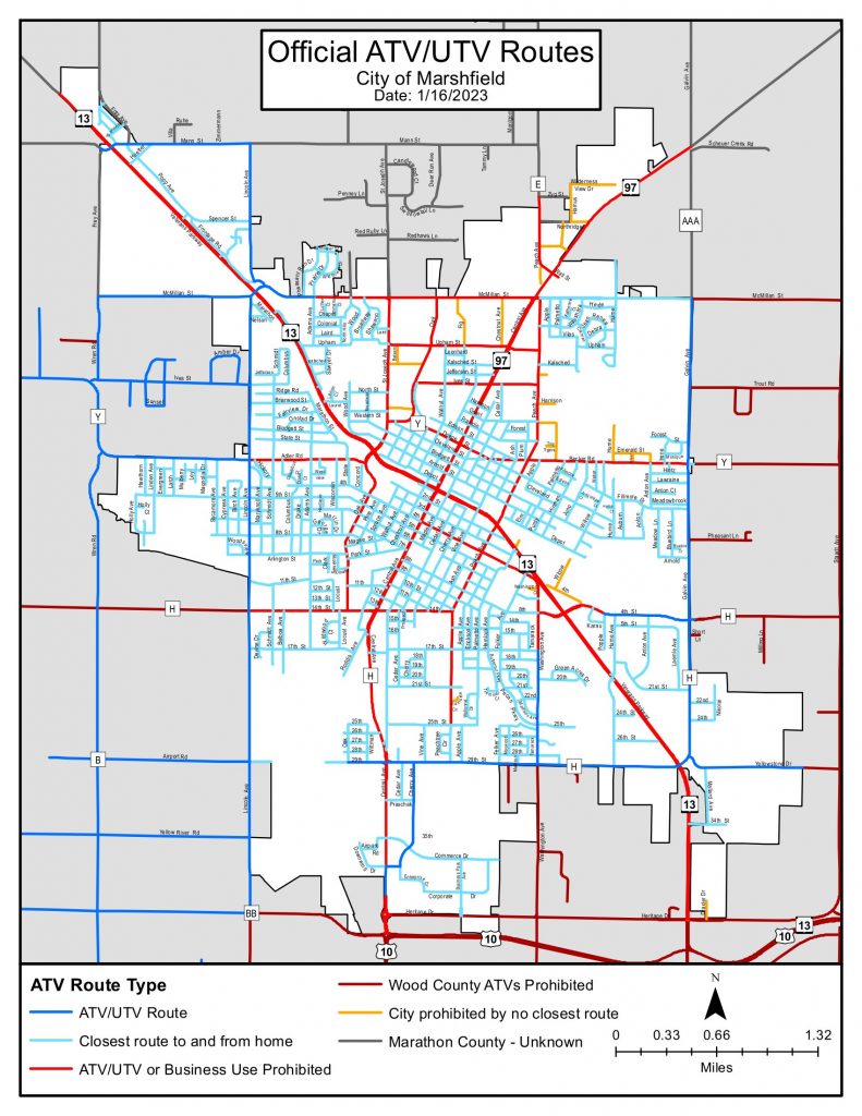 City of Marshfield Opening Several Routes Designated for ATV/UTV ...